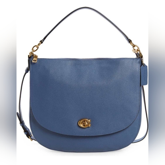 COACH Polished Pebble Leather Shoulder Bag - Picture 1 of 14